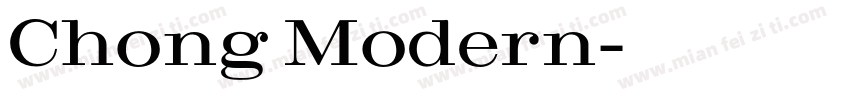 Chong Modern字体转换